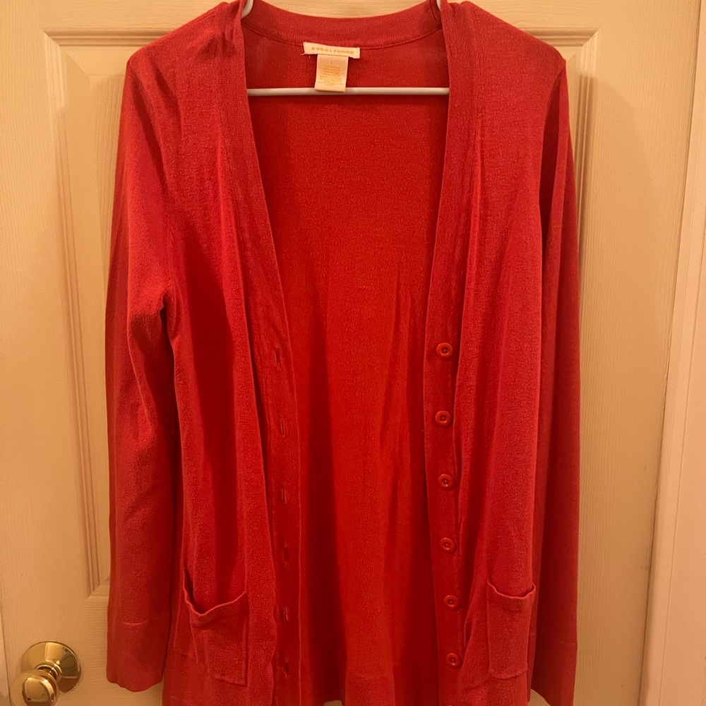 Orange cardigan, large
